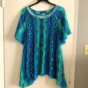 Catherines Blue and Green Blouse